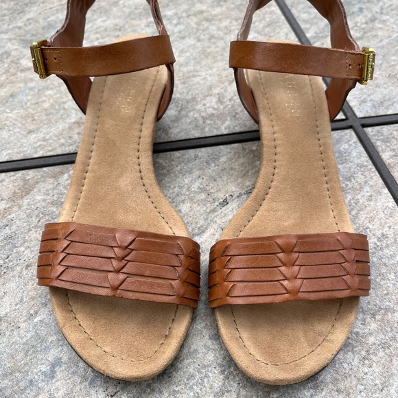 Ralph Lauren Carmel Ankle Strap Wedge Sandals - Picture 11 of 13
